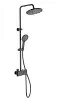 Душевая система с термостатом WONZON & WOGHAND MUSE Corno, Черный матовый (WW-B3110-MB)