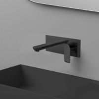 Смеситель для раковины встраиваемый однорычажный с регулятором давления HI-BOX цвет черный VBFW-1E1MB VINCEA