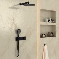 Душевой комплект встраиваемый, двухрежимный  цвет черный VSFW-422T1MB VINCEA