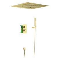 Душевая система встроенная с термостатом Timo Petruma SX-5029/17SM золото матовое