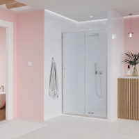 Душевая дверь раздвижная E1-CH-150-01-C9 1500x1950 Цвет профиля Хром Стекло  Прозрачное  Veconi