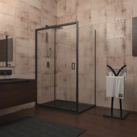 Душевой угол раздвижной прямоугольный RV040B-15080-01-C1 1500х800х1850 Цвет профиля Хром Стекло Прозрачное Veconi